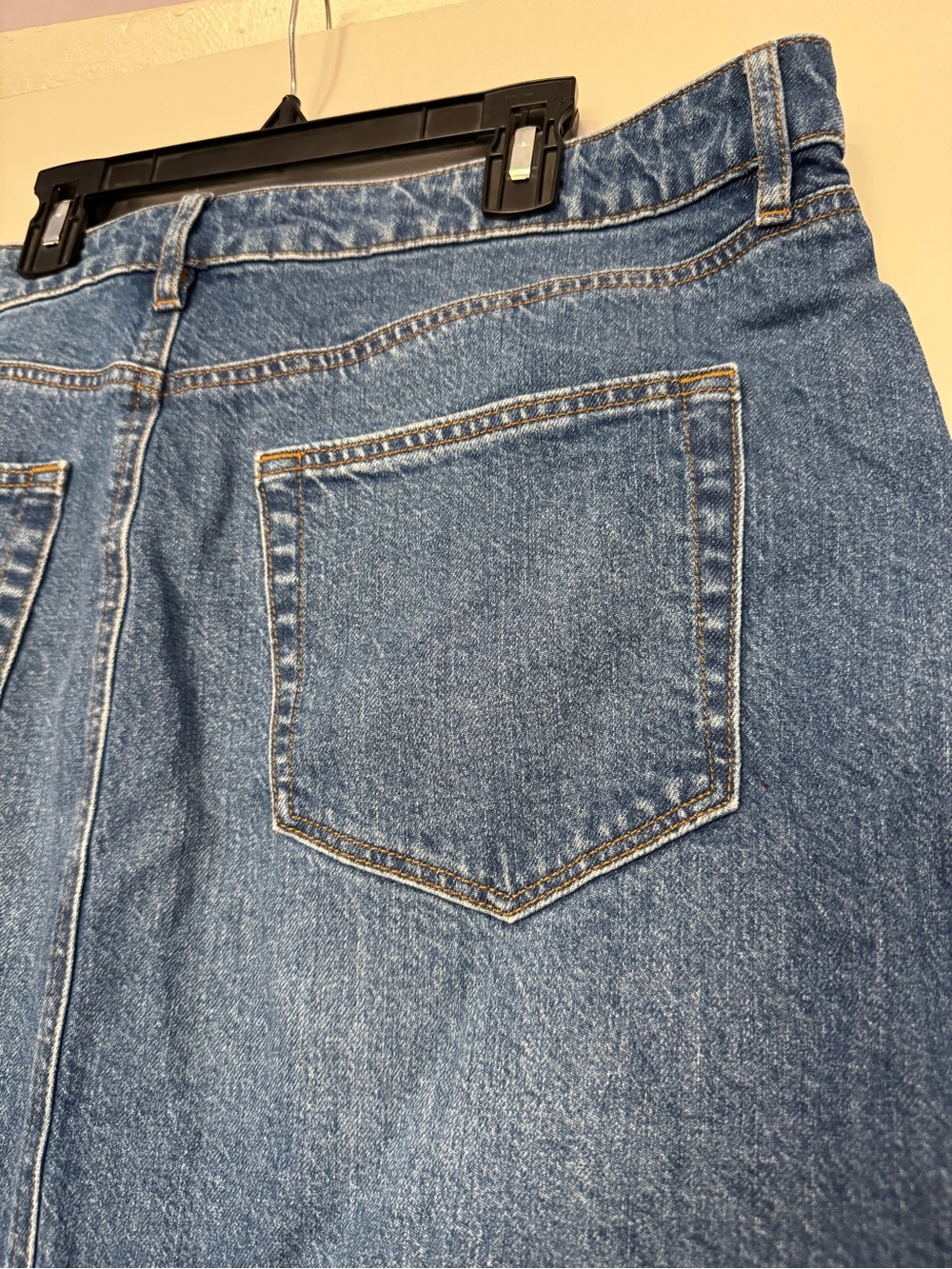 Classic Blue Denim Skirt - Casual A-Line Women’s Skirt - Picture 7 of 9